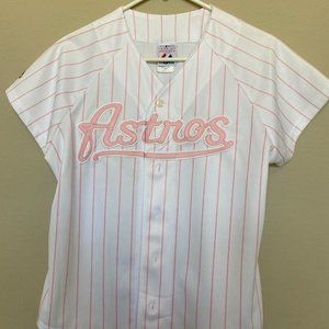 Women’s HOUSTON Astros Majestic Jersey Pink Size L